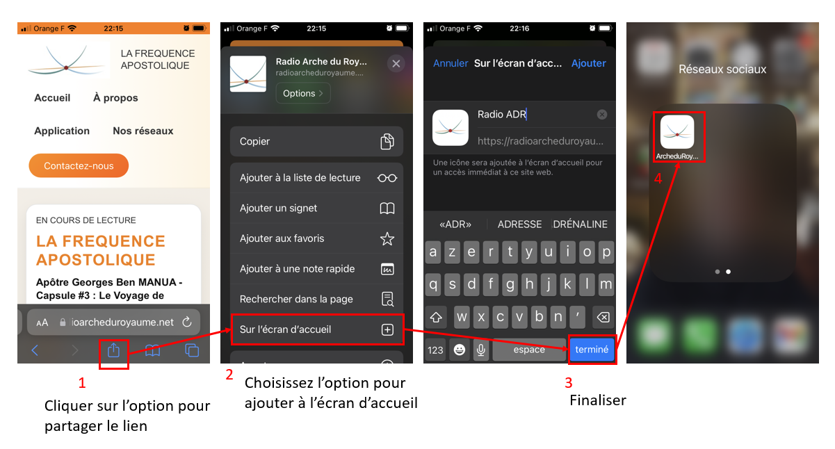 Application Radio Fréquence Apostolique